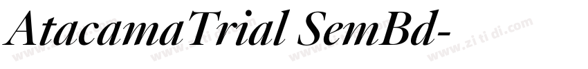 AtacamaTrial SemBd字体转换